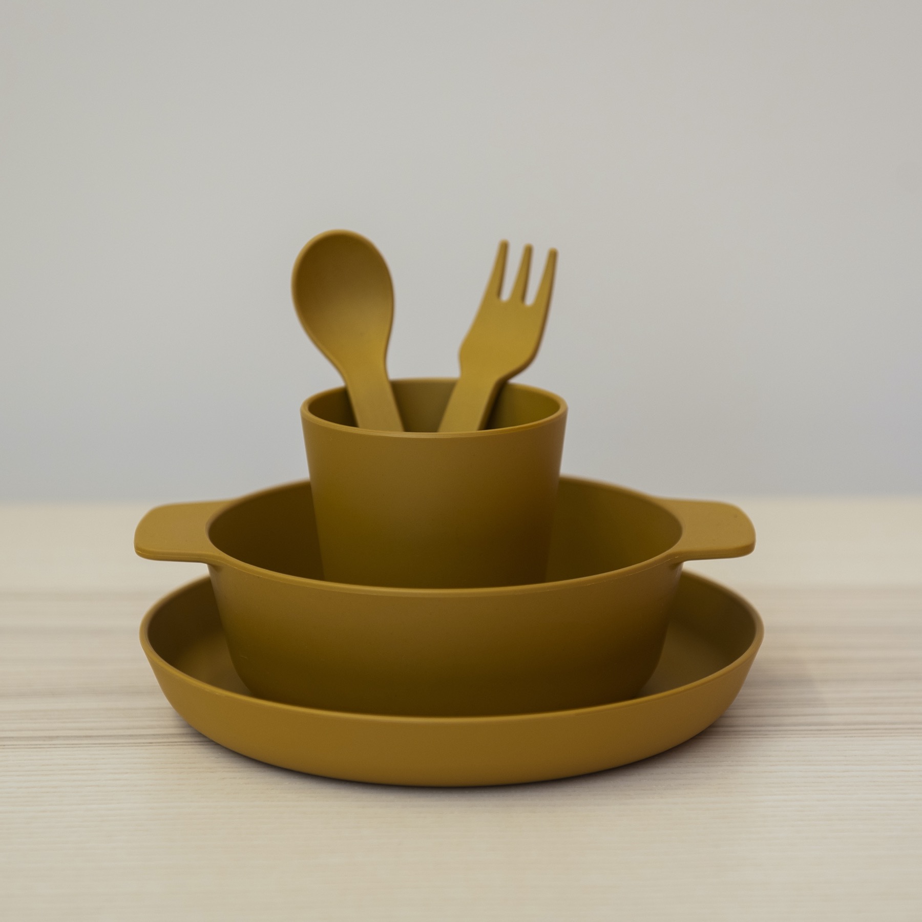 PLA assiette 2-pack - Mustard